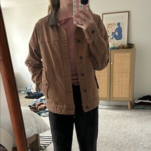 Tecovas classic canvas barn jacket, lamb leather collar